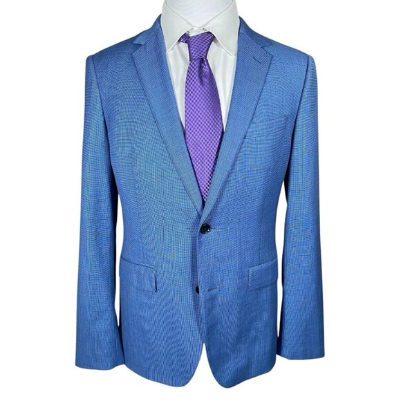 Bonobos Slim Fit Blazer Men's 40R Blue Wool Blend Stretch Sport Coat Jacket - Picture 1 of 15